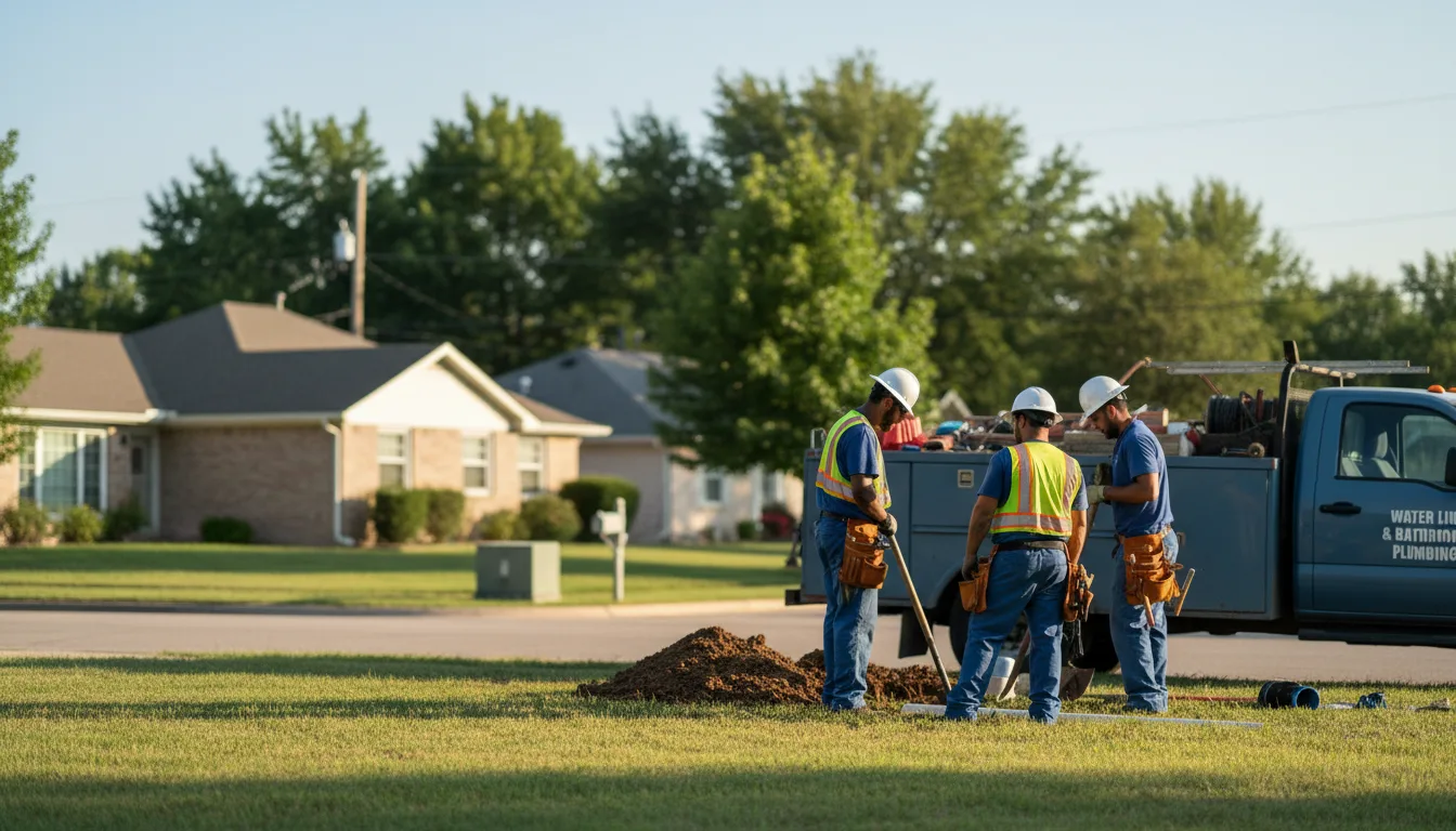 Residential water line and bathroom plumbing service in Mount Hope, WI